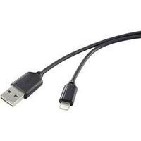 iPad/iPhone/iPod Data cable/Charger lead [1x USB 2.0 connector A - 1x Apple Dock lightning plug] 1 m Black Renkforce