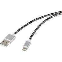 iPad/iPhone/iPod Data cable/Charger lead [1x USB 2.0 connector A - 1x Apple Dock lightning plug] 1 m Dark grey Renkforce