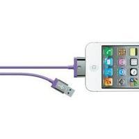 iPad/iPhone/iPod Data cable/Charger lead [1x USB 2.0 connector A - 1x Apple dock plug] 2 m Purple Belkin