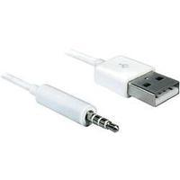 iPod Data cable/Charger lead [1x USB 2.0 connector A - 1x Jack plug 3.5 mm] 1 m White Delock