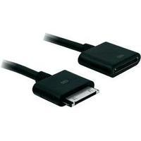 iPad/iPhone/iPod Data cable/Charger lead/Audio cable/AV cable [1x Apple dock plug - 1x Apple dock socket] 1 m Black Delo
