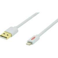iPad/iPhone/iPod Charger lead/Data cable [1x USB 2.0 connector A - 1x Apple Dock lightning plug] 3 m White ednet