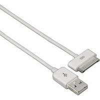 iPad/iPhone/iPod Data cable/Charger lead [1x USB 2.0 connector A - 1x Apple dock plug] 1 m White Hama