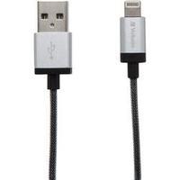 iPad/iPhone/iPod Data cable/Charger lead [1x USB 2.0 connector A - 1x Apple Dock lightning plug] 0.30 m Silver Verbatim