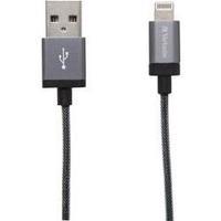 iPad/iPhone/iPod Data cable/Charger lead [1x USB 2.0 connector A - 1x Apple Dock lightning plug] 1.20 m Grey Verbatim