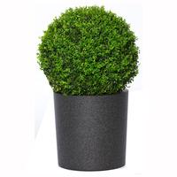 iqbana round planter in black 39 x 39cm