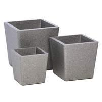 Iqbana Conical Planter Set of 3 In Grey