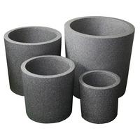 Iqbana Round Planter Set of 4 In Grey