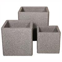 Iqbana Square Planter In Grey 25 x 25 x 25cm