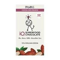 iq chocolate org cocoa nib crunch choc 35g pack of 6