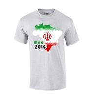 iran 2014 country flag t shirt grey