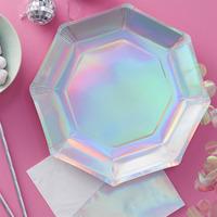 Iridescent Paper Party Plates