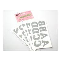 Iron-On Vinyl Alphabet Letters 30mm Silver