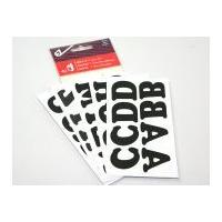 Iron-On Vinyl Alphabet Letters 30mm Black