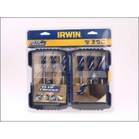 Irwin 6X Blue Groove Wood Drill Bit 6pce Set