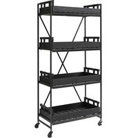 Iron Rack with Black Wooden Baskets