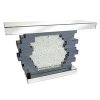 irvine glass console table with crystals mirror in centre