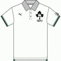 Ireland IRFU Supporters Crest Rugby Polo Shirt White/Black - M