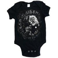 Iron Maiden Unisex Baby Imbg08cb Notb Grey Tone Short Sleeve Bodysuit, Black, 