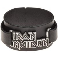 Iron Maiden: Logo Leather Wriststrap Bracelet