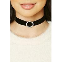 iridescent circle choker