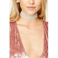 iridescent rhinestone choker