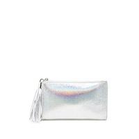 Iridescent Faux Leather Clutch