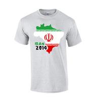 iran 2014 country flag t shirt grey