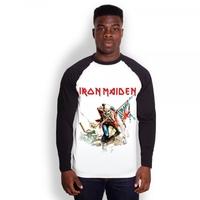 Iron Maiden Trooper Raglan Baseball: Medium