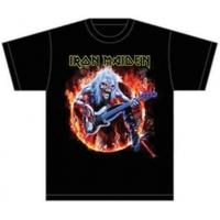 Iron Maiden Fear Live Flames Mens T Shirt: Medium