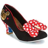 irregular choice classic minnie womens court shoes in black