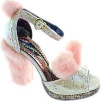 irregular choice cream puff womens sandals in pink