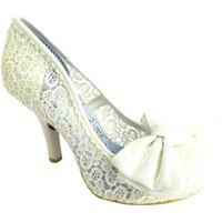 irregular choice mal e bow womens court shoes in white