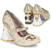 irregular choice i love you womens court shoes in gold