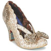 irregular choice curtain call womens court shoes in gold