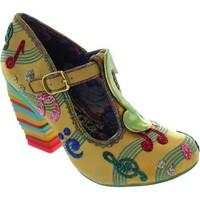 irregular choice off beat womens court shoes in gold