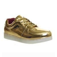 Irregular Choice State Of Flux Sneaker METALLIC GOLD RED