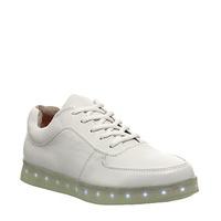 Irregular Choice State Of Flux Sneaker WHITE LEATHER WHITE LIGHT