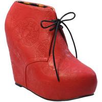 iron fist tigre bunny red wedge shoes womens low boots in red