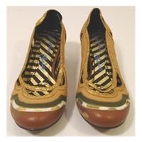 Irregular Choice, size 4/37, brown striped shoes