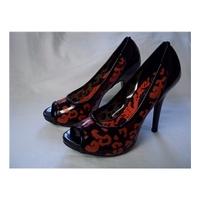 Iron Fist - Size: 6 - Red and Black Animal Print - Peep toe shoes
