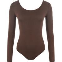 Iris Long Sleeve Bodysuit - Brown
