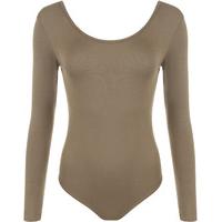 Iris Long Sleeve Bodysuit - Mocha