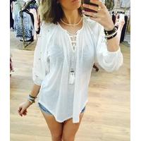 irina tassel studded blouse