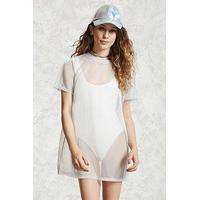 Iridescent Mesh Longline Tee