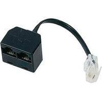 isdn y adapter 1x rj45 8p4c plug 2x rj45 8p4c socket 010 m black hama