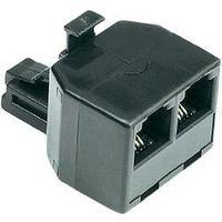 isdn adapter 1x rj11 6p4c plug 2x rj11 6p4c socket 0 m black hama