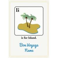 Island | Alphabet Card | AZ1009