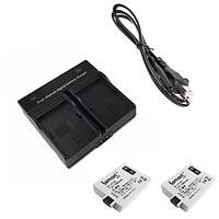 ismartdigi LPE5 Digital Camera Battery x2 Dual Charger for Canon EOS 500D/1000D/450D