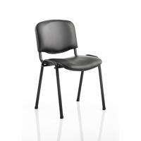 ISO Black Frame Black Vinyl Chair